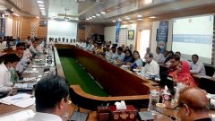Honorable NPD delivering his speech in the Meeting with AACO and AOs of Chandpur district