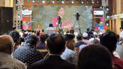 Climate Advisor Syeda Rizwana Hasan and addressing the meeting