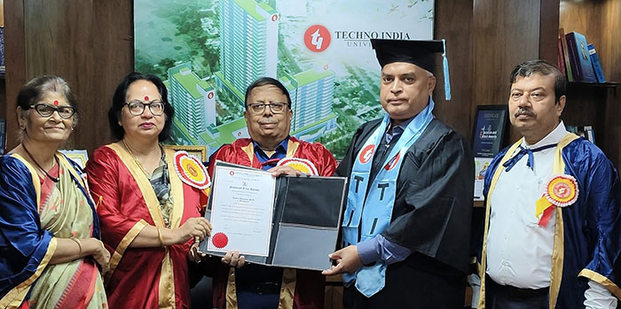YPSA Founder and Chief Executive Md.Arifur Rahman Conferred PhD Degree by Techno India University