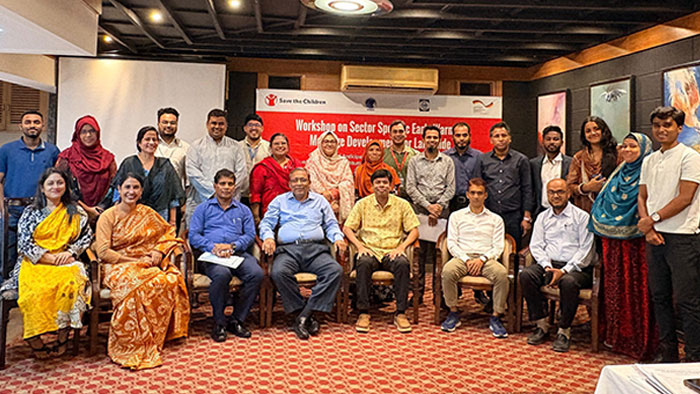 Group photo at Workshops on Sector-Specific Early Warning Message Development for Landslide Held in Chattogram