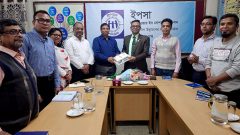 NGOAB Director Barrister Khalilur Rahman at a meeting at YPSA