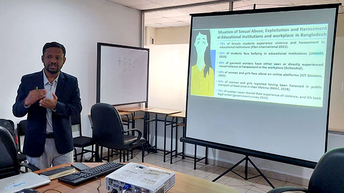 Presentation in a session