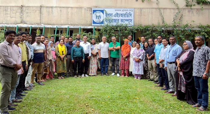 Group photo in front of YPSA HRDC Cox's Bazar Campus