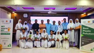 Group photo of girl students with guests