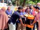 Old women receiving relief kits