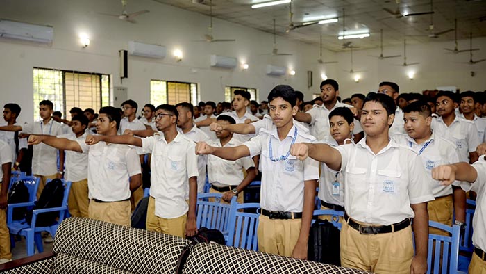 students taking Oath