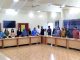 Students attends national anthem singing