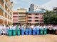 Group photo in front of school